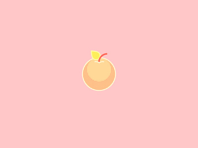 Rebound Grapefruit 2d illustration fruit halftone vector