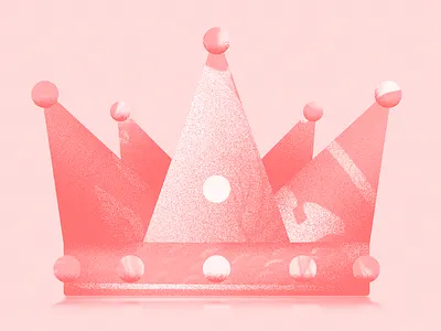 Melody Crown illustration joy electric mask melody pink red stipple synthesizer texture vector