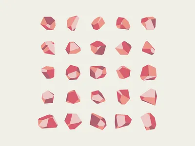 Crystals crystal cube icon polygon vector