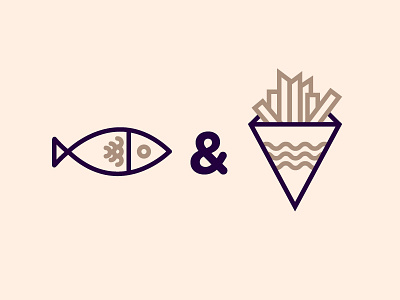 FRYDAY // Fish & Chips brand branding clean food icon iconset identity illustration illustrator logo stroke type