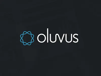 Oluvus branding logo minimal product science swirl type logo