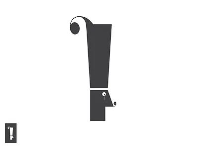 Man As An Exclamation Mark exclamation glyph man mark typography