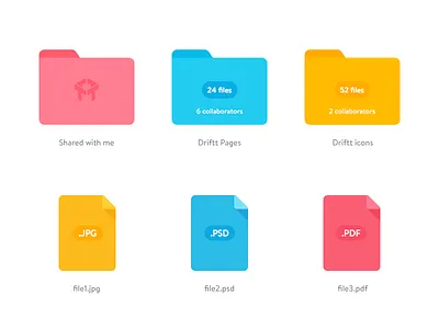 Folders and File Types file types folders icons