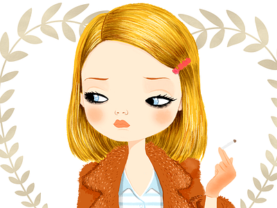 Margot Tenenbaums, from The Royal Tenenbaums fanart girl illustration margot movies wes anderson