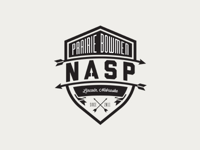 NASP Crest arrow banner brand crest illustration logo type typography