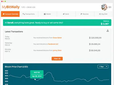 Bitcoin management solution - concept design bitcoin sketch 3 visual design