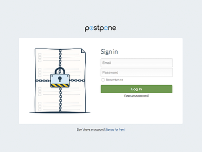 Postpone Login lock log in login login page sign in signin