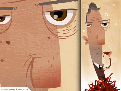 The Connoisseur alcoholic art bottle character connoisseur drinking drunk illustration man vector wine