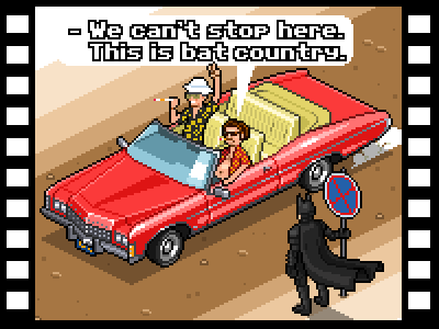 Viva Las Vegas! 2d batman cinemash depp movie pixel pixelart