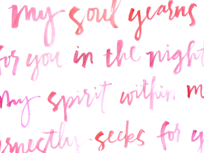 Watercolor Brushlettering brush lettering handwritten paint script typography watercolor