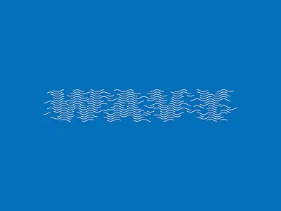 Illustrated Adjectives - Wavy illustration typography