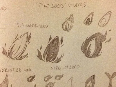 Fireseed Logo art studio fireseed logo sketch