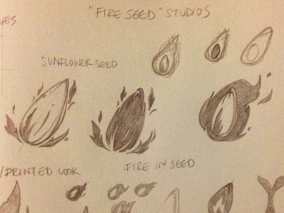 Fireseed Logo art studio fireseed logo sketch