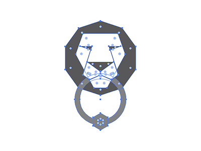 Nice Knockers animal door geometric king knocker lion polygon