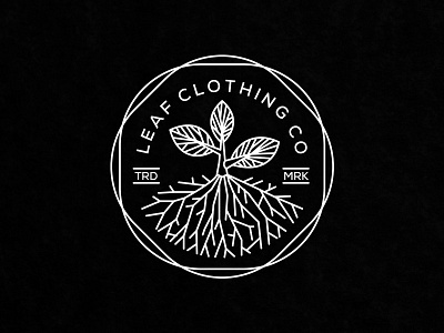 Leaf Badge badge clothing company explore geometry inspire leaf linework nevada reno roots