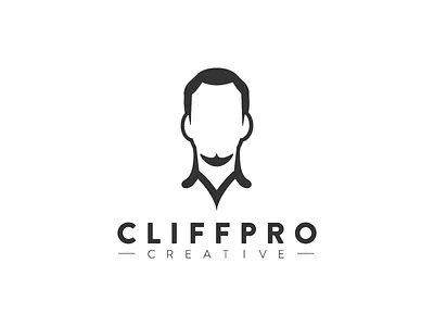 Cliffpro Creative logo (updated) branding face logo outline