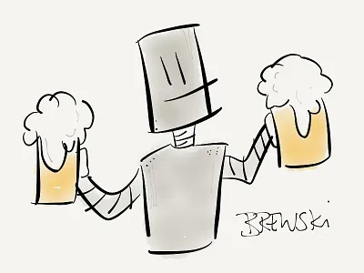 Brewski doodles robots sketch