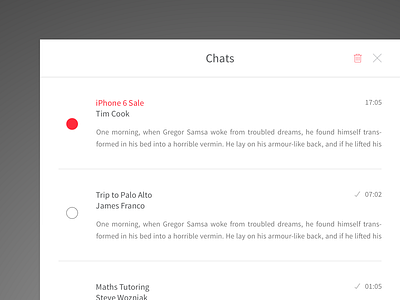 Remove Messages app chat clean clear icons simple ui user experience user interface ux web