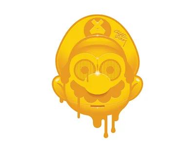 Mario C3pO Mashup c3po fan art illustration mario star wars street art