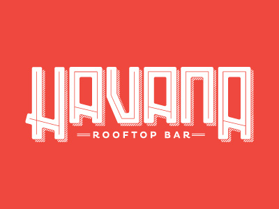 Havana bar logo rooftop typography