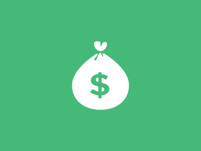 Money Bag Icon bag cash coins dollars green icon money
