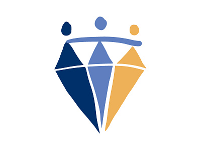Stronger Together Logo blue brand brand identity branding diamond hr identify logo logotype people visual identity