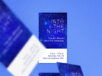 Ticket design for CKI Serenade 2015 circle k cki into the night serenade ticket unlv