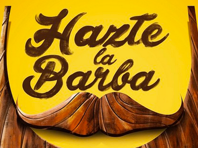 Hazte la barba amarillo barba beard lumbersexual man yellow