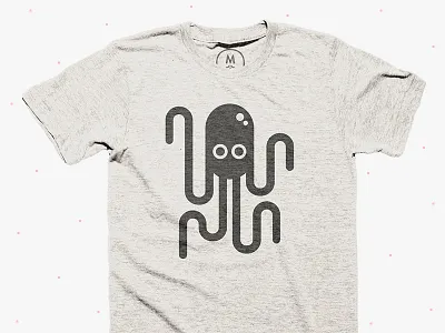 Octopus Shirt cotton bureau dance flat illustration ink octopus print qadropus screenprint shirt simple vector