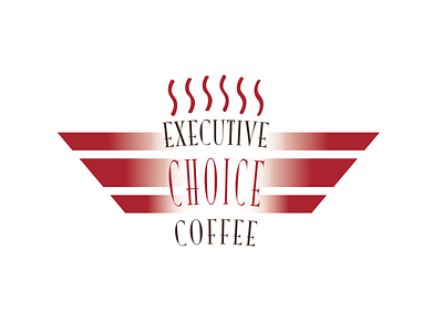 Executive Choice Coffee Logo coffee logo typography wings