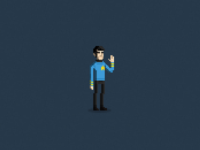 Live Long And Prosper leonard nimoy pixel art pixels rip star trek