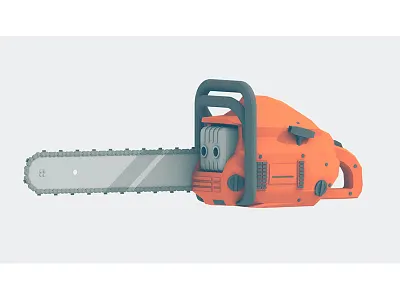 Chainsaw 3d blade c4d cinema 4d dangerous machine power tool render shadow tool vent yard tool