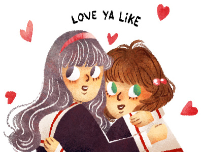 Besties anime cardcaptor cute fanart friends friendship sakura tomoyo