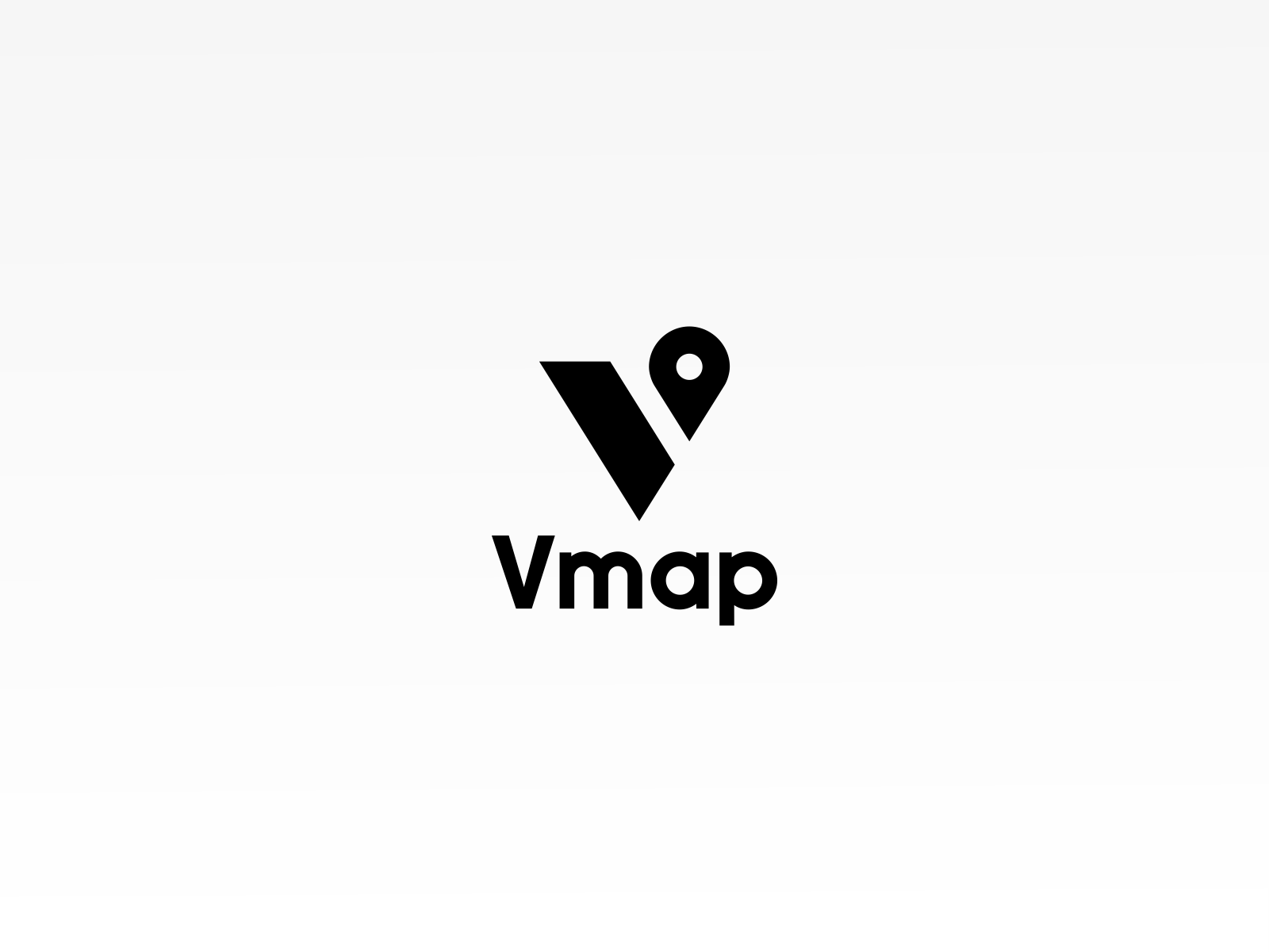 Vmap app branding gps logo map marker mobile navigation spot tracking v