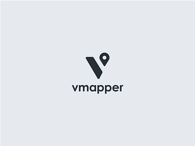 Vmapper app branding gps logo map marker mobile navigation spot tracking v