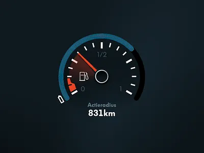 Hybrid battery level indicator car ios mobile ui