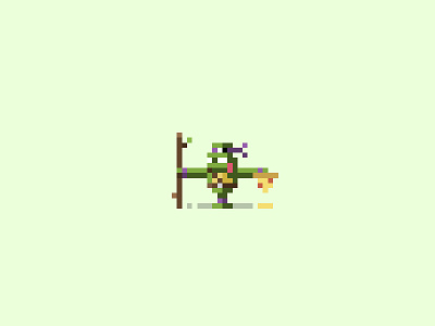 Pizzzzzzzzza! 8bit character donatello pixel pixel art tmnt