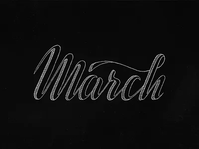 March graphic design hand lettering lettering script type typography
