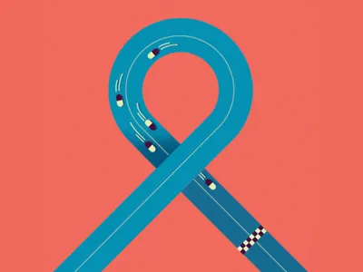 Race for the cure cancer pills race ribbon