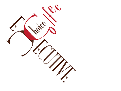 Executive Choice Coffee Exploration coffee logo typography