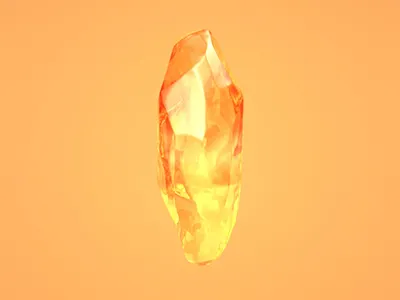 Weekly render 01 3d amber arnold crystal gem lighting maya orange render shading yellow