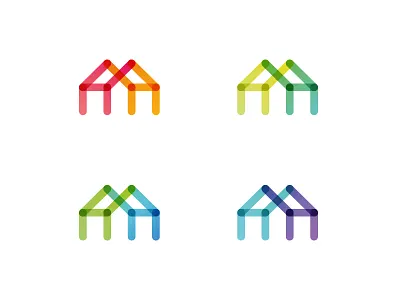 HH Monogram - HouseHolding Services gradient h hh holding house household householding identity lettering monogram services