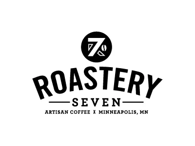 Roastery 7 coffee logo roaster