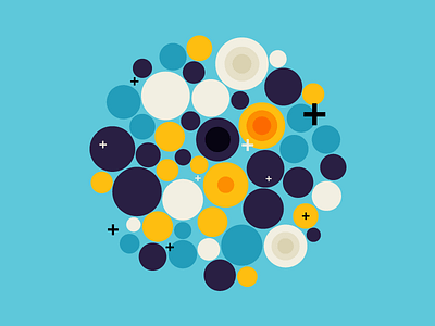 Community circles clean color colourful flat social