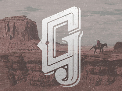 Ol' West G alphabet g letter type typography unsaturated western