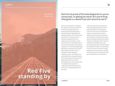 SCRN II Blog blog minimalist post template