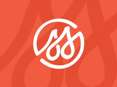 Sinem Şenol Personal Logo clean handwrite logo orange personal round sinemsenol ss