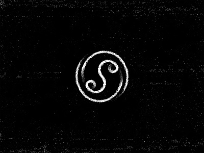 "S" Yin and yang | number 2 chinese glitch letter line logo mark mono s shadows sign