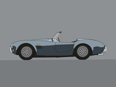 Ac Cobra car cobra illustration negativebear vintage