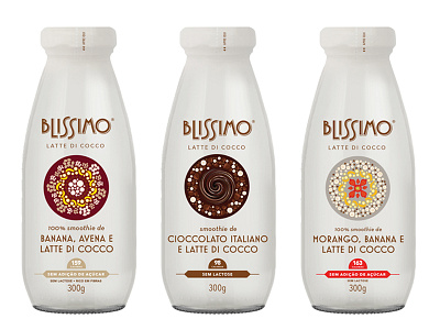 Blissimo Latte Di Cocco bottle branding juice packaging